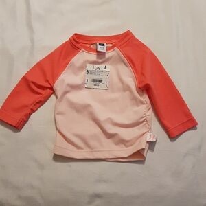 Janie and Jack 0-3 months girls swim rashguard